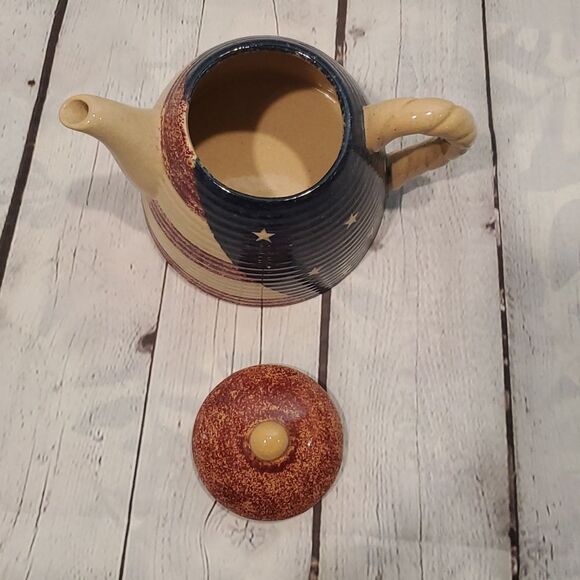 Americana ceramic teapot - Picture 2 of 5